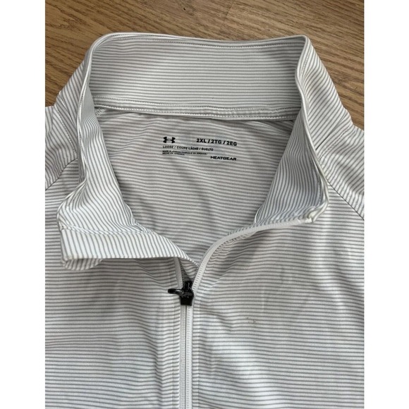 Under Armour Heatgear Grey 1/4 Zip Lightweight Running Jumper Top - Men's Medium - Picture 2 of 2